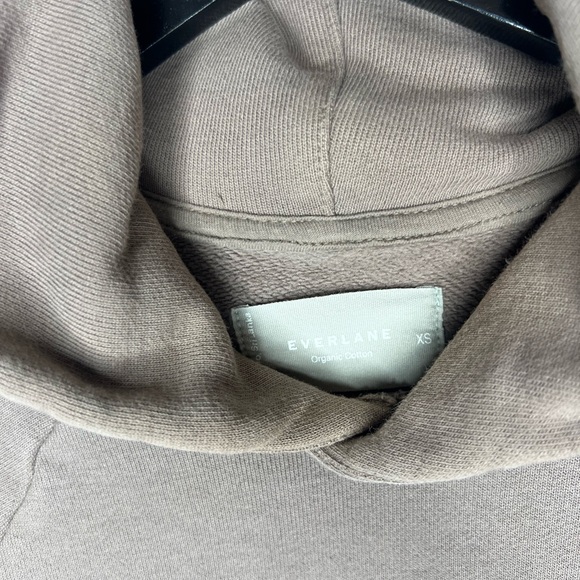 Everlane Hoodie Women’s XS Brown Pullover Sweatshirt Terry Organic Cotton - Picture 5 of 9